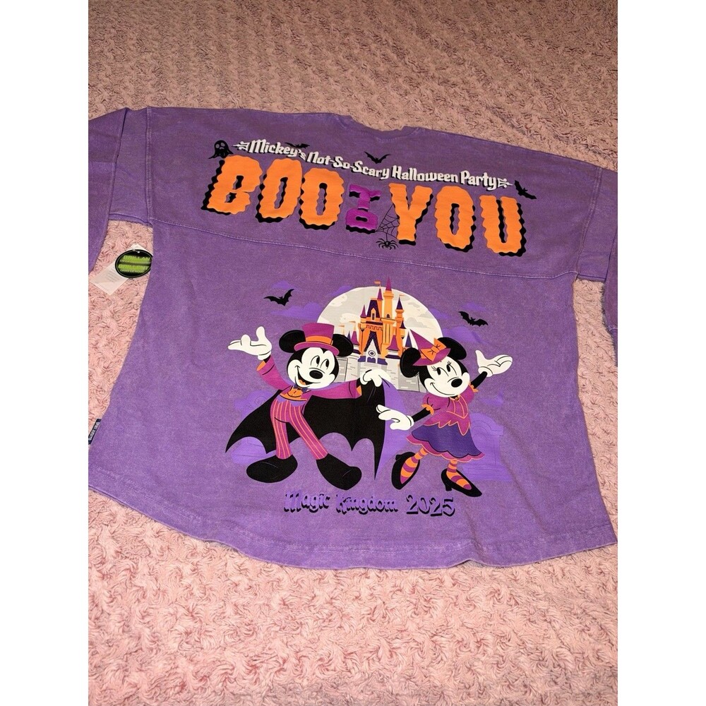 Disney World Boo To You Mickey Not So Scary Halloween party Spirit Jersey NWT M
